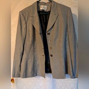 Kasper for‎ Dillards Black & White Checked Blazer Sz.12